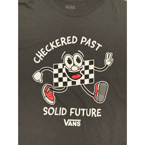 VANS Men’s Checkered Past Solid Future Graphic T-Shirt Heather Charcoal Sz Med‌ - Picture 6 of 6